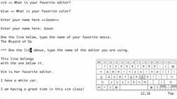 Vim Masterclass - Exercise Six - Inserting, Changing, Replacing, and Joining - Walkthrough Instructional Video