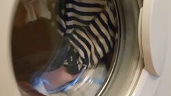 Working washing machine in 4k slow motion 60fps Stock Footage