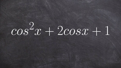 How do you simplify a trigonometric function by factoring Instructional Video