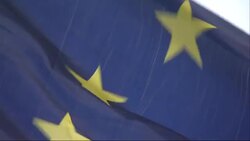 European Union and Union Jack flags News Clip