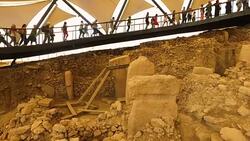 Tourists Visit Site Of The World's Oldest Structures At Gobekli Tepe Stock Footage