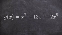 How to identify Degree and Leading Coefficient of a polynomial Instructional Video