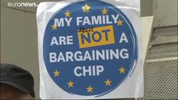 Human chain against Brexit in London News Clip