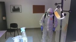CLEAN : Coronavirus: Spanish military disinfect vulnerable people's residences News Clip