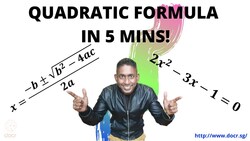 Learn the Quadratic Formula in 5 Mins! Instructional Video