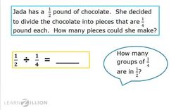 Dividing Fractions by Fractions Using Models Instructional Video