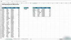 Microsoft Excel 2021365 - Beginner to Advanced - The FILTER Function - 1 Instructional Video