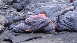CLEAN : Visitors gather at Iceland volcano after new lava stream flows News Clip