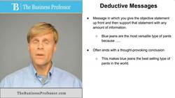 Deductive Message - Communications Instructional Video