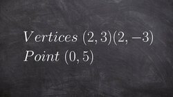 How to write the standard form of a hyperbola given the vertices and through a point Instructional Video