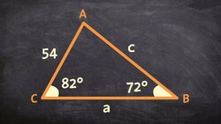 When provided two angles use the law of sines to find the missing values Instructional Video