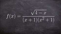 Learn to write the domain of a rational function with a radical Instructional Video