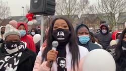 Mourners release balloons in memory of George Nkencho in Dublin News Clip