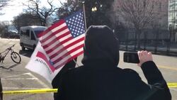 CLEAN : People celebrate near the US Capitol as Joe Biden is inaugurated News Clip