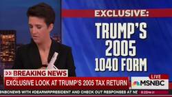 Rachel Maddow revealed it had a copy of one of Trump's tax returns News Clip