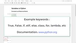 Deep Learning - Computer Vision for Beginners Using PyTorch - Variables in Python Instructional Video