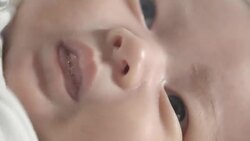 Newborn baby face Stock Footage