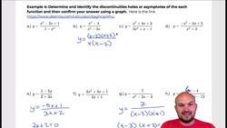 Discontinuities of Rational Functions Instructional Video