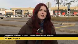 3 arrested after thieves use hammers to rob 2 Toronto stores News Clip