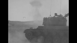 UN "Operation Kill" continues as high-angle fire tanks and artillery blast away at enemy positions in North Korea News Clip