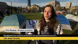 Pro-Palestinian demonstrators set up encampment on U of T campus News Clip