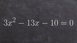 Solving a quadratic equation by factoring using AC method Instructional Video