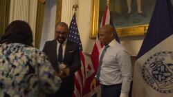 James Cleverly meets New York Mayor Eric Adams News Clip