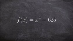 Find all the Zeros by Factoring a Polynomial to the 4th Power Instructional Video