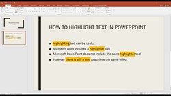 Creative Text Highlighting in Microsoft PowerPoint Instructional Video