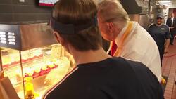 Former President Donald Trump serves up fries at a Pennsylvania McDonald's News Clip