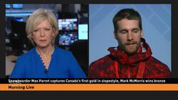 Snowboarder Max Parrot captures Canada's 1st gold medal in Beijing News Clip