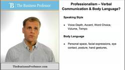 Professionalism: Verbal Communication & Body Language Instructional Video
