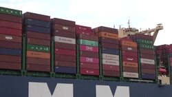 CLEAN : Vessels anchored for nearly a week move through the Suez Canal News Clip