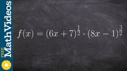 Chain rule inside product rule with rational powers Instructional Video