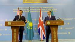 David Cameron meets his Kazakh counterpart Murat Nurtleu in Astana News Clip