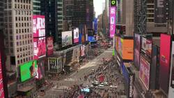 Times Square by Drone: A Bird's-Eye View of NYC Stock Footage