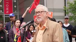 Corbyn speaks to St Mungo's workers protesting outside charity's headquarters News Clip
