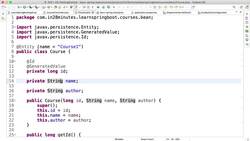 Learn Java from Scratch - A Beginner's Guide - Step 04 - Mapping Course Entity and Populating Data with Data Using SQL Instructional Video
