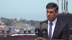 Sunak joins Biden and Albanese for Aukus press conference News Clip