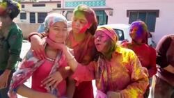 Indians celebrate Holi festival of colours Instructional Video