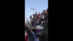 Desperate Palestinians flee Gaza City as Israel launches ground offensive News Clip