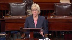 Senator Murray frames political moment as Kavanaugh accuser Ford testifies Stock Footage