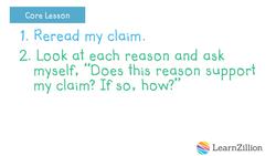 Supporting Your Claim: Making Sure Reasons Align with Your Argument Instructional Video
