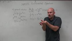 How to solve a separable differential equation Instructional Video