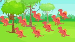 Counting Dinosaurs! Counting Game for Toddlers! Instructional Video