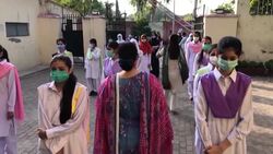CLEAN : Pakistan school's reopen after six months closure due to virus News Clip