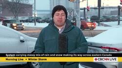 Snow, wind, ice pellets make for messy East Coast morning News Clip