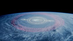 4K Hurricane Tracking Concept. Stock Footage