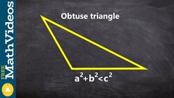 How does the pythagorean inequality theorem prove obtuse triangles Instructional Video
