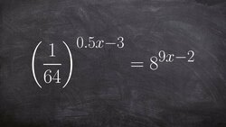 Solving an equation by converting a rational base to a negative exponent Instructional Video
